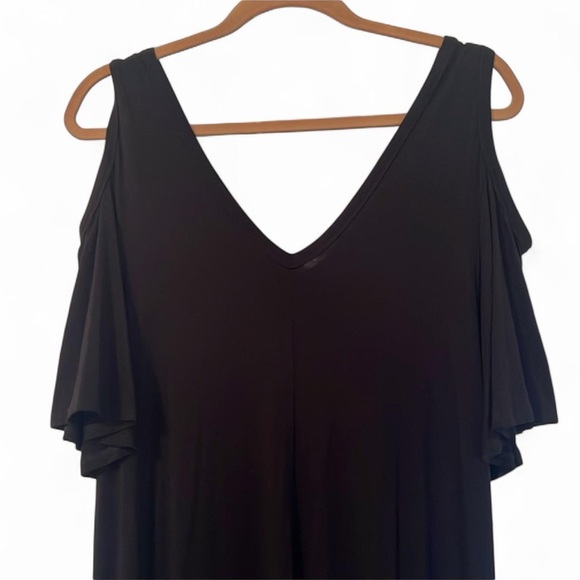 Karen Kane Black V-Neck A-Line Maxi Dress 0X - Picture 5 of 9